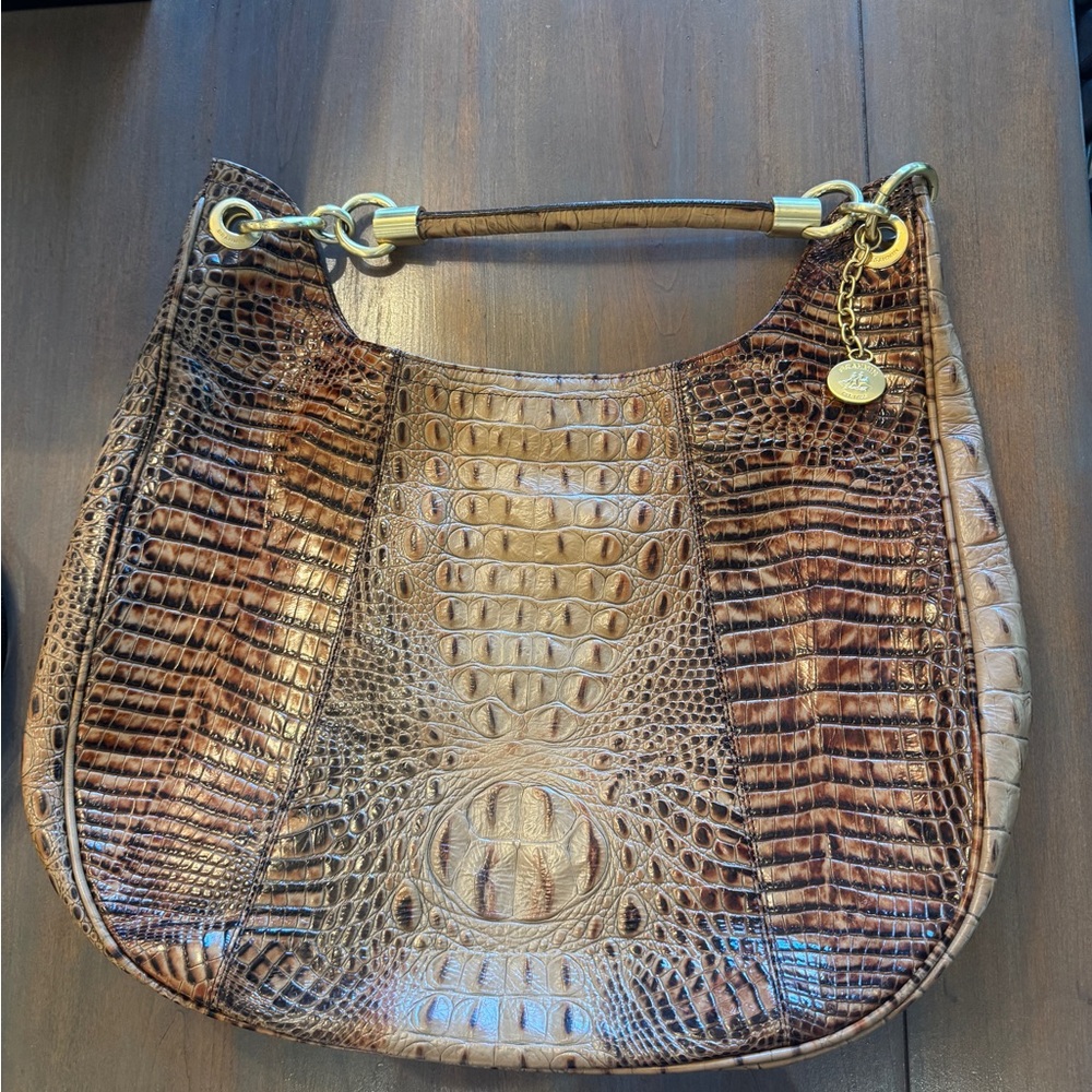 Brahmin Carmela vintage Melbourne Crocodile-Embossed Bag